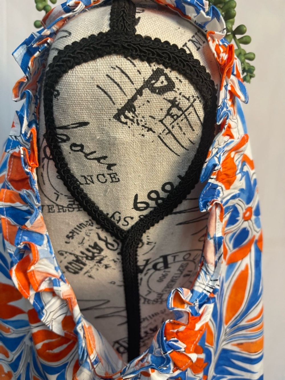 Maggy London Blue, Orange & White Floral Dress - Picture 5 of 10
